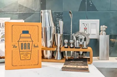 a box of the bottle of the bar milk next to a counter at Historic Old City 1BR 1BA Near Independence Hall in Philadelphia