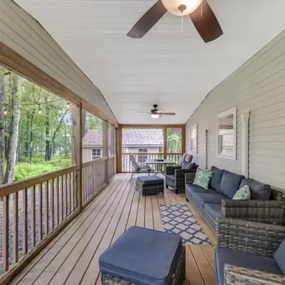cozy home in arrowhead lake with huge screened in porch beach and lake and playground