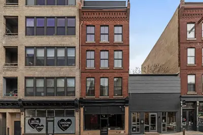 a row of brick buildings on a city street at New townhouse SLEEP 4 Best Spot-Old City Philly in Philadelphia