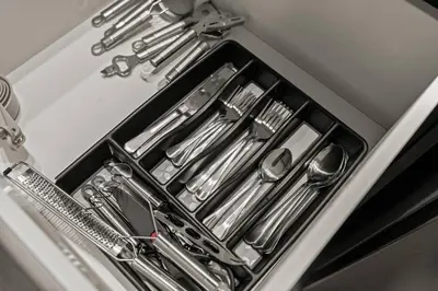 a kitchen sink with silver utensils in it at SLEEP 4 - Old City Philly - NEW Townhouse in Philadelphia