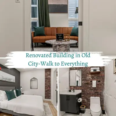 a renovated building in old city walk to everything at Old City-New Building Charm-Walk to Everything! in Philadelphia