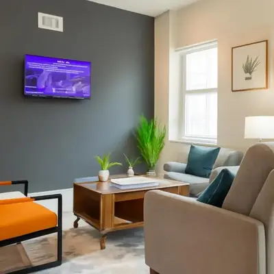 Modern 2BR&2BAQueen BedWork DeskWiFiWD