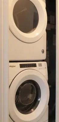 a white washer and dryer in a room at 3BR3Bath Home with King Beds Sleeps 8 in Philadelphia