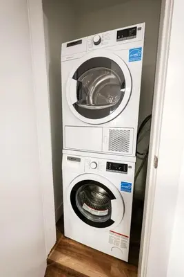 a washer and dryer in a small room at 1bdrmapartment In The-heartofphiladelphia in Philadelphia
