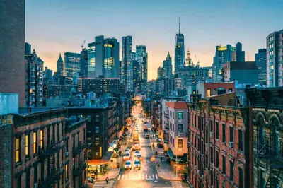 a view of a city street with cars on the road at Entire luxury apt midtown with pool, gym, and sauna in New York