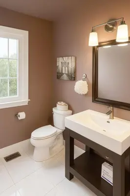 a bathroom with a toilet and a sink and a mirror at 4BR Winter Escape Ski & Wineries in Sussex