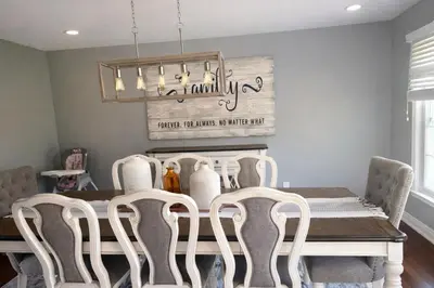 a dining room with a table and chairs at 4BR Winter Escape Ski & Wineries in Sussex