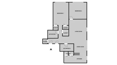 a floor plan of a house at Blueground Murray Hill fitness center nr MetLife NYC-1929 in New York