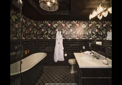 a bathroom with a tub and a toilet and a sink at Carversville Inn in New Hope