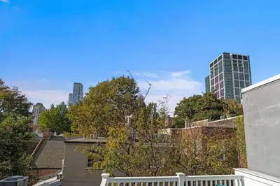 a view of a city skyline with tall buildings at Washington Square West in Philadelphia