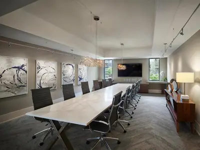 a large conference room with a long table and chairs at AVE King of Prussia - Short Stay Furnished Apartment in King of Prussia
