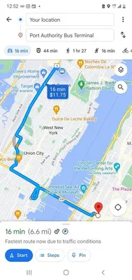 a screenshot of a map of a subway at Nice 3BR Apt | 3 Beds |15 Min to NYC/Manhattan! in North Bergen