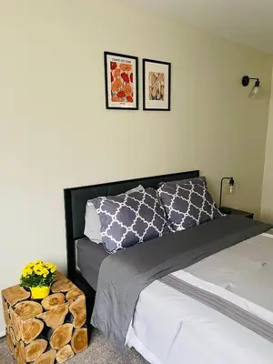 a bedroom with a bed and aokedokedokedoked at Renovated 2BR 2BA Monthly Savings in Philadelphia