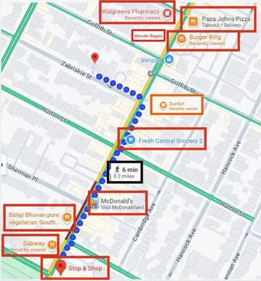 a map of the city of melbourne with streets at 5BR 3BTH House, Steps to Bars, Dining, NYC Access with GameRm, Backyard with BBQ and Parking in Jersey City