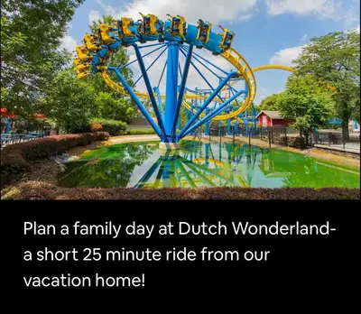 a ferris wheel at a theme park with the words plan a family day at at The Highland Oasis in Ephrata