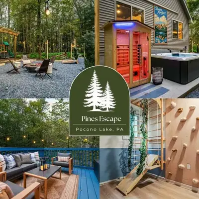 Pocono Lake Getaway Sauna Hot Tub Playground