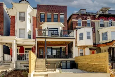 a group of houses in a city at 1 BR Across from Fairmount Park -10 mins to DT (D) in Philadelphia