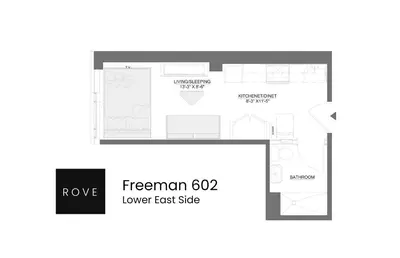 a floor plan of the element lower east side at Freeman 602 by Rove Travel - Condo with Shared Amenities in New York