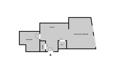 a floor plan at Blueground Alphabet City rooftop nr Tompkins Square Park NYC-2081 in New York