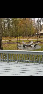 a view of a park with a bench and a playground at Lake Access, Hot Tub, Fire Pit in Arrowhead Lake