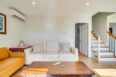 a living room with a couch and a coffee table at Scanton Area Retreat Drive to Montage and Elk Mtn! in Factoryville