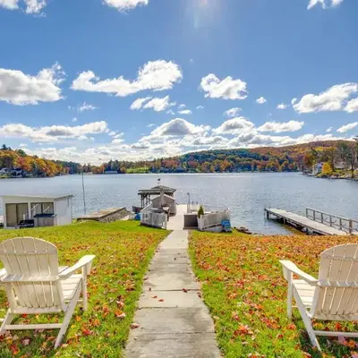 Scenic Waterfront Home with Dock on Lake Winola!