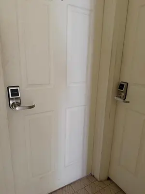 a door in a room with two printers on it at Hudson Yard 4 in New York