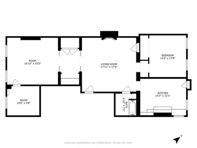 a floor plan of a house at Classic NYC Brownstone 2Br Apartment in Prime Chelsea in New York