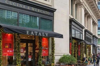 a store with an awning in front of a building at Modern 2BR Terrace WD & Elevator in NoMad in New York