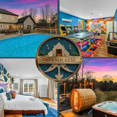 Emerald Luxe Retreat Lake Hot Tub Sauna