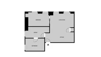 a floor plan of a building at Blueground Midtown South rooftop nr Bryant Park NYC-2031 in New York