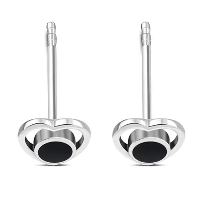 two metal earrings in the shape of a heart at 730 Seaport Drive in Elizabeth