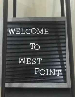 a sign that says welcome to west point at Luxury Townhouse Near West Point in Highland Falls