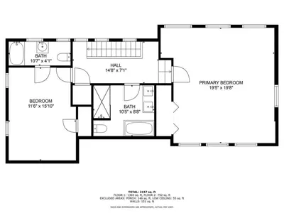 a floor plan of a house at Country Chic 3BR Retreat Near All Star Village in Treadwell