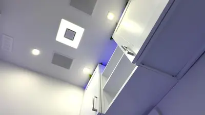 an image of a staircase in a building at Modern Tiny Home Fast NYC Access Private in Jersey City