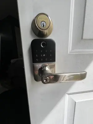 a door with a lock on a white door at Comfortstayrus in Orange