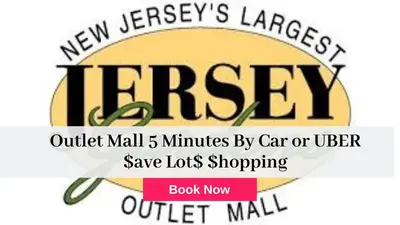 a sign that says new jerezseys largest nursery with a yellow circle at Best RV-Camper To Visit NYC-Hot Tub-Free Parking in Hillside