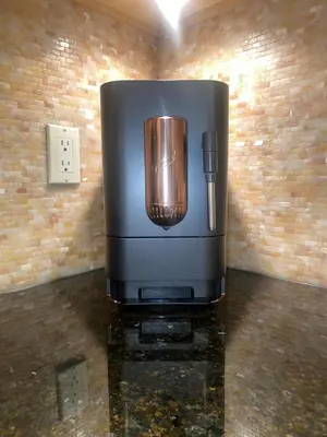 a coffee maker sitting on a counter in a room at Lux Home 5 min to Train and Airport