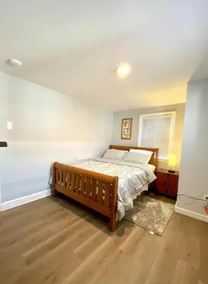 a bedroom with a bed in a room at Very cozy 3 bedroom house close to everything in Chester