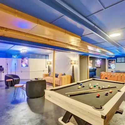 Lux Retreat with Indoor Swim Spa Game Lounge Theater Hot Tub Sauna