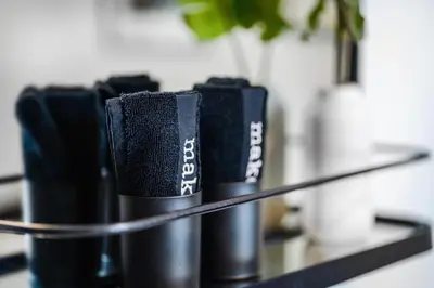 a group of black objects sitting on a shelf at The Swiss Hill Farmhouse - 5 Bedrooms w Hot Tub in Jeffersonville