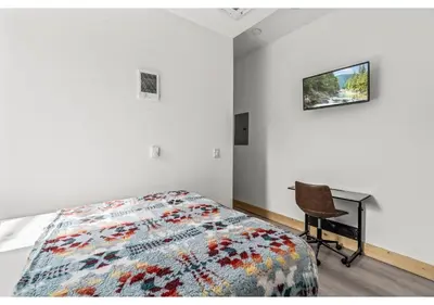 a bedroom with a bed and a desk at Temple University GSN Vine 4 in Philadelphia