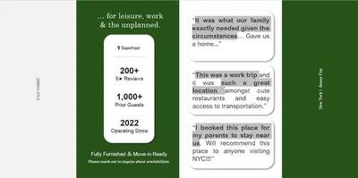 a screenshot of two cell phones with a text message at VAN VORST HOUSE Prime Location Minutes to NYC in Jersey City