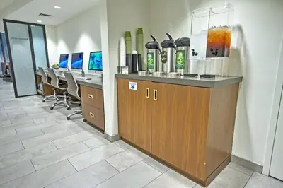 an office with a row of desks and chairs at Club Wyndham Midtown 45 in New York
