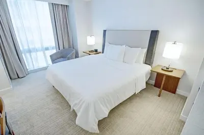 a hotel room with a large bed and a window at Club Wyndham Midtown 45 in New York