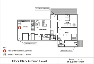 a plan of a floor plan ground level at 20 min Woodbury Outlet & USMA 35 min Mt Creek in Chester
