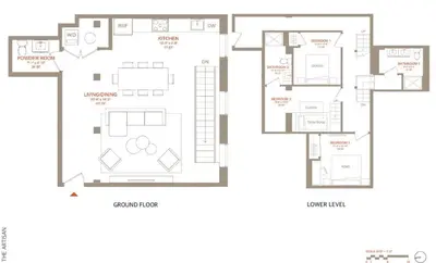 a floor plan of a house at Stunning Artisan Loft Chic & Modern - The Botanist in Philadelphia