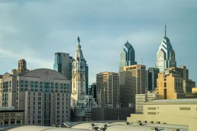 a view of a city skyline with tall buildings at Four Points Philadelphia City Center in Philadelphia