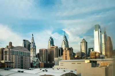 a view of a city skyline with tall buildings at Four Points Philadelphia City Center in Philadelphia