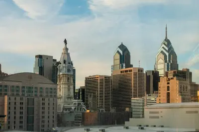 a view of a city skyline with tall buildings at Four Points Philadelphia City Center in Philadelphia